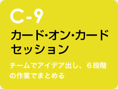 c-9 カード・オン・カードセッション：チームでアイデア出し、６段階の作業でまとめる